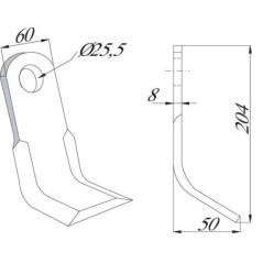 Pegoraro flail blade - CK1250