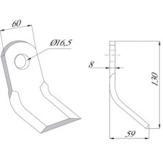 Flail balde Agricom - CK0900