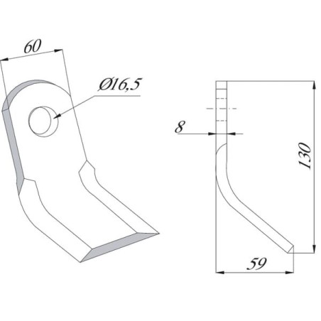 Flail balde Agricom - CK0900