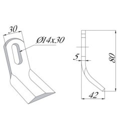 CK4840 Unbranded, Hammer mill knives 
