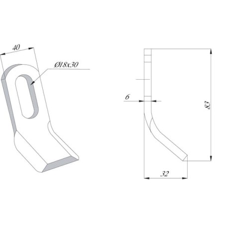 Cranked Flail 40 x 83 Howard - CK2895