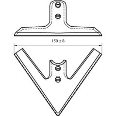 Duckfoot point 150x6 - CP100303