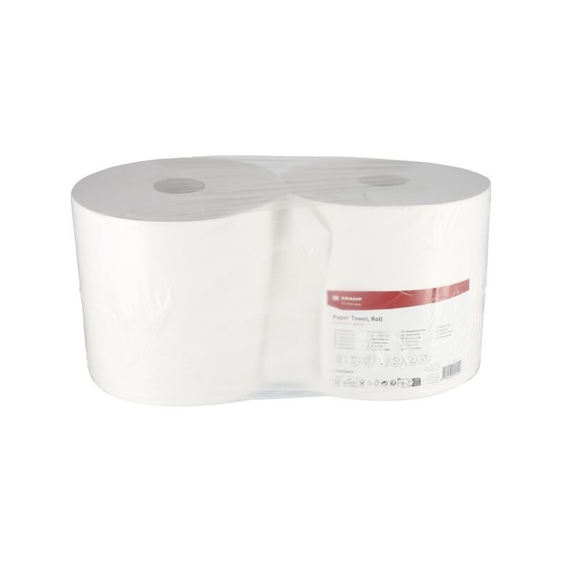 Ręcznik papierowy, biały w rolce, 28 cm x 370 m, 2-warstwowy, średnica zewnętrzna 300 mm, 2 rolki - CP21103KR