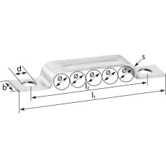 Clamps 2 sides 5-fold - CLBN54