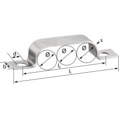 Clamps 2 sides 3-fold - CLBN315