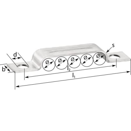 Clamps 2 sides 5-fold - CLBN56
