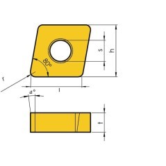 Obrotowa płytka tnąca kształt C romboidalny 80 stopni ISO i-Tools, CN..1204...10x - CNMG120408MMIT1601