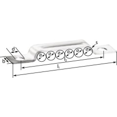 Clamps 2 sides 6-fold - CLBN68