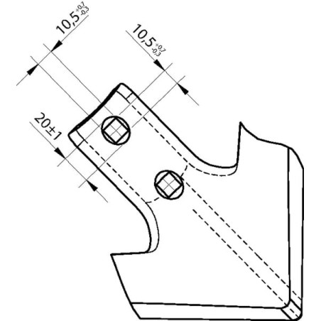 Gänsefußschar 175x6 - CP100304