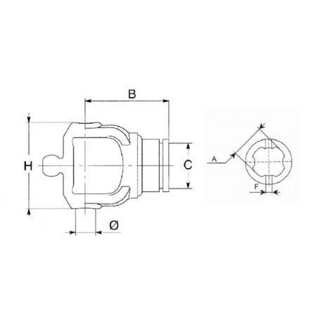 Przegub szerokokątny Bondioli Pavesi, 1 3/8 Z6, 53,9 x 2,75 mm, roz. S6 - CS6GWW49WR7