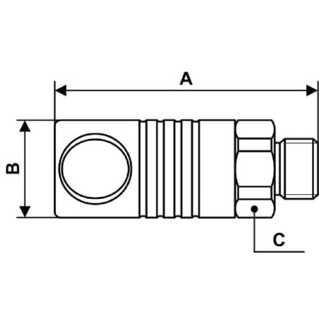Quick release safety coupling 3/8 inch BSP male thread - CSM081152