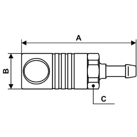 Quick release safety coupling with 16mm hosetail - CSM081816