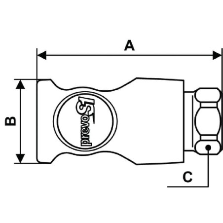Quick release safety coupling 3/8 inch BSP female thread - CSI081102