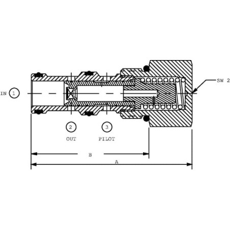 Pressure compensator CP700-4-B-0-150 - CP7004B0C