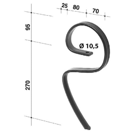Kultivatorzinken 25x8 - CP58