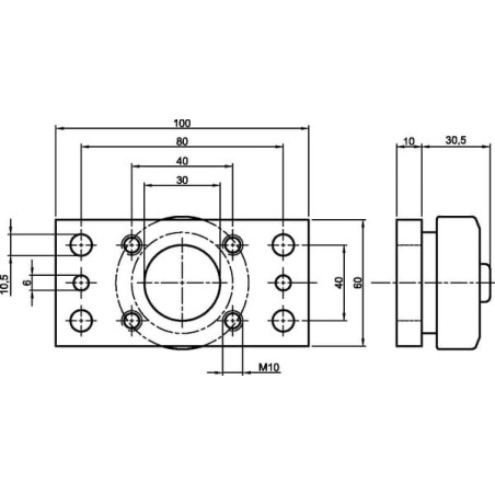 Kombirolle mit Flansch - CR4054AP0