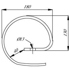 Sprężyna wzmacniająca 32x10mm, otwór średnica 13mm - CP510