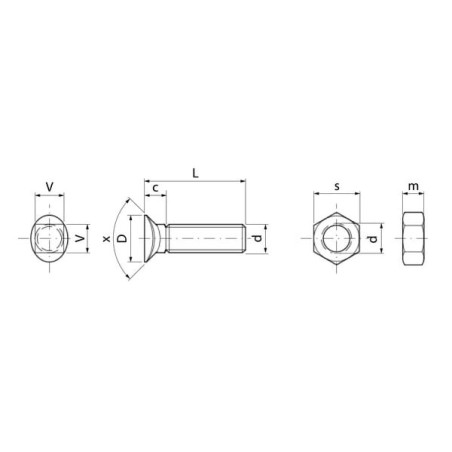 Planetenschraube M10x45 8.8 - CP704P025