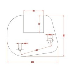 Tine clamp for frame 80x80mm - CP80