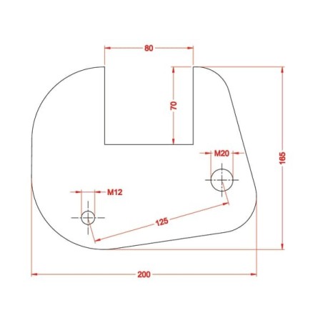 Uchwyt zęba, rama 80x80mm - CP80