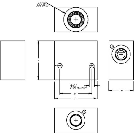 Aluminum housing SDC 8-2 -A-0 - CP982A04M