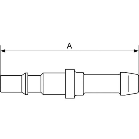 Male connector with 13mm hosetail - CRP066813