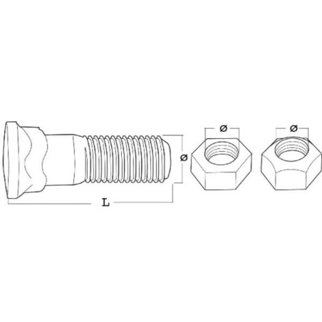 Śruba pługa 3/4 x 3-1/2 cali - CPB34312