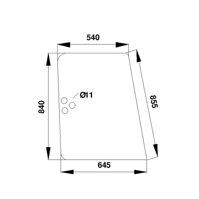 Side glass LH/RH tinted - D8504 Side glass LH/RH tinted - D8504