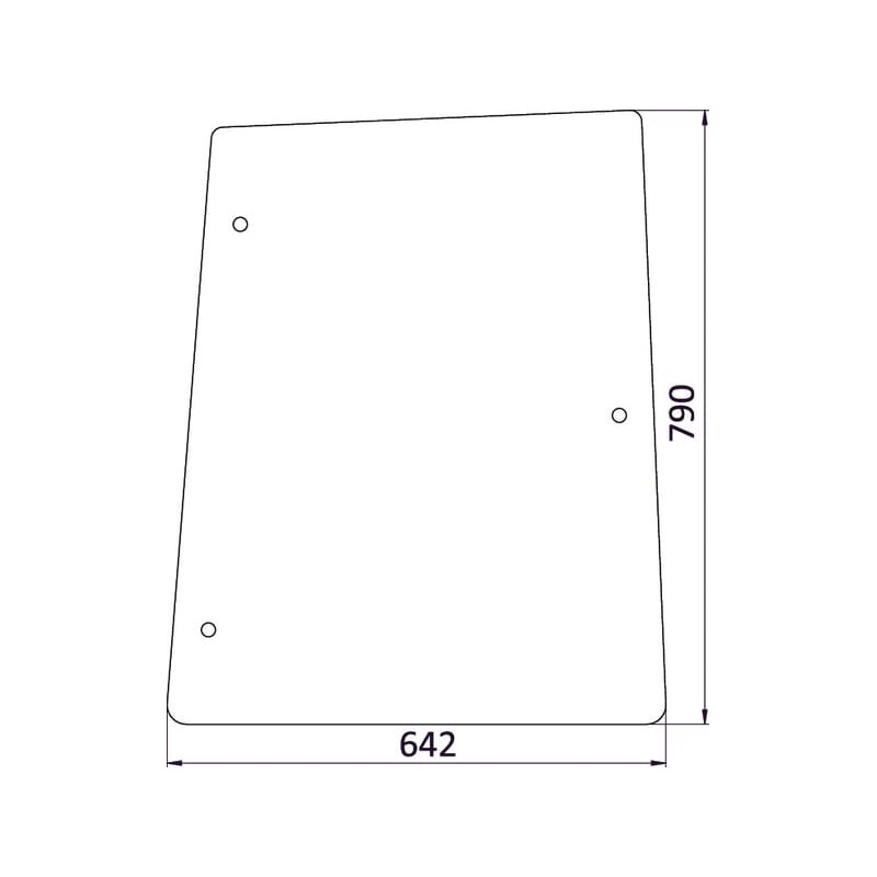 Side glass - D6721 Side glass - D6721
