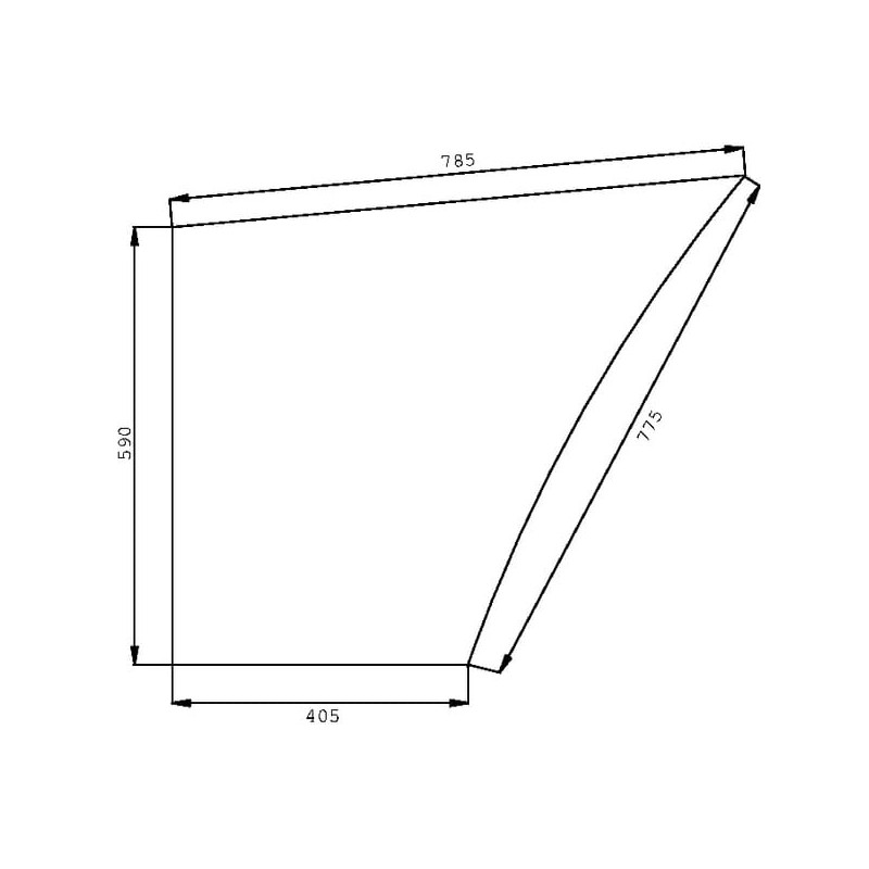 Türscheibe unten - D6707