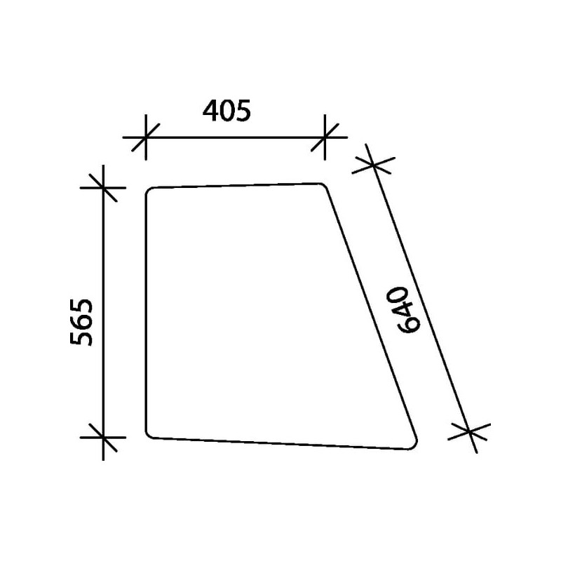 Door glass upper - D7102