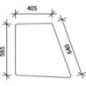 Door glass upper - D7102