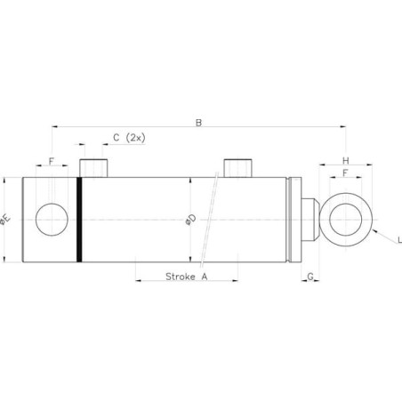 Hydraulikzylinder kpl. - D3560150LG