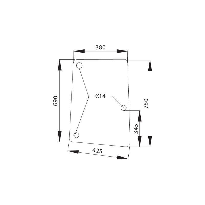 Side glass - D8183 Side glass - D8183