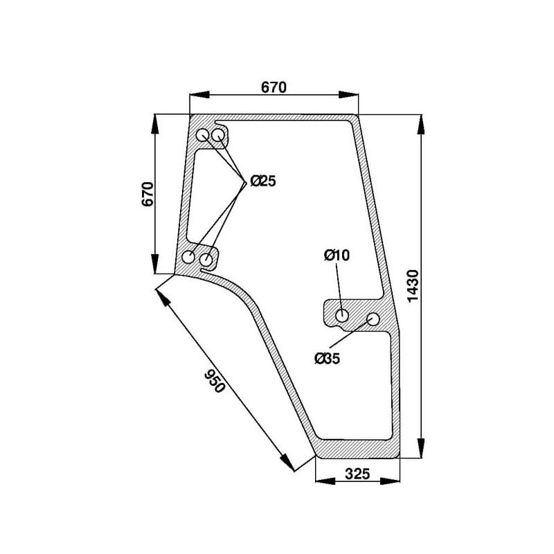 Door window - D7126 Door window - D7126