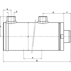 Siłownik dwustronnego działania D/AD35-70-200 typ C - D3570200C