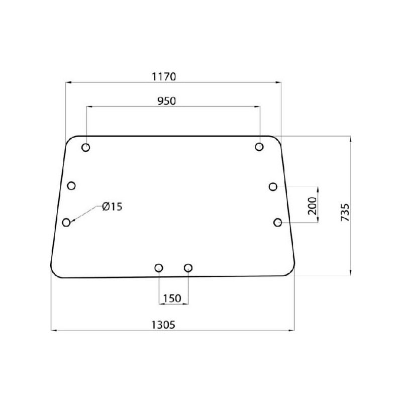 Rear window upper - D520483 Rear window upper - D520483