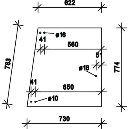 Side glass - D4018