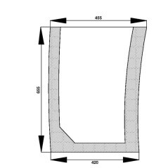 D3406665 Kramp, Front glass 