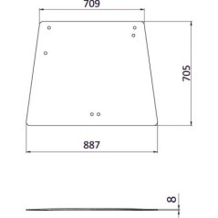D7761 Kramp, Rear glass 