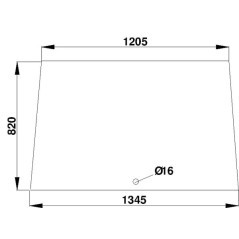 D520486 Kramp, Front glass 