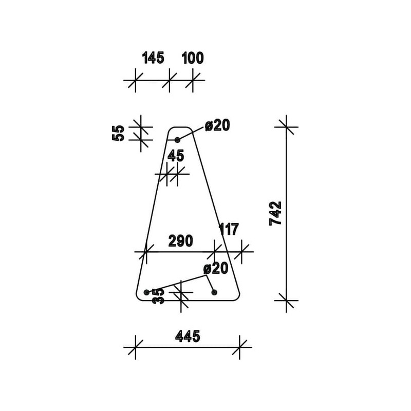 Frontscheibe unten - D7742 Frontscheibe unten - D7742