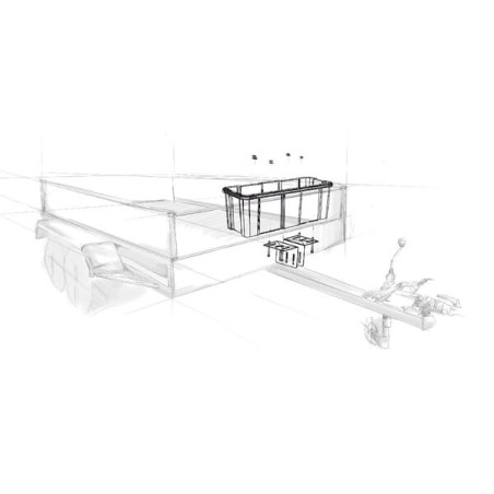 Bracket set straight drawbar - DK88300