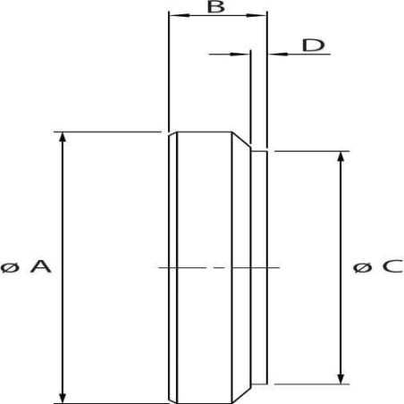 HD Cylinder end cap D40 B20mm - DS3904001A