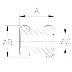 Piston DS25 bore 32 pre-assembled - DS2903204VM
