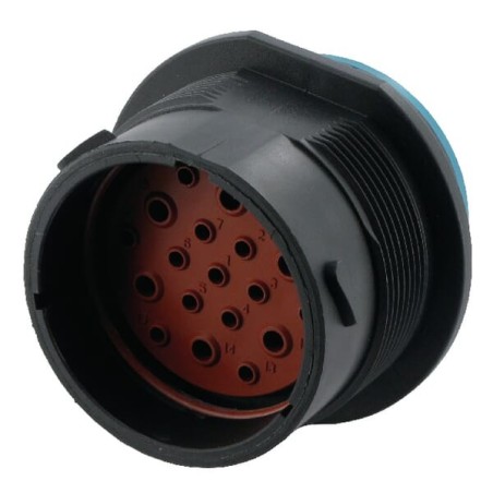 Chassis socket 19 P. Male HDP20 - DSHDP242419PE