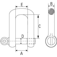 Szekla podłużna ocynk, 11 mm - DS11