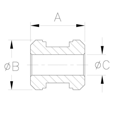 Piston without seals, bore 25mm - DS2902504