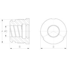 Kopfmutter DS25 D70-45 Abdicht - DS2907013045VM