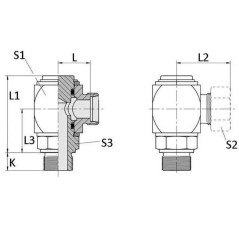 Rotary coupling 15L M22 - DGWEV15LM22